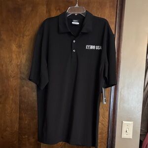 Nike Black Men's Polo with White Logo